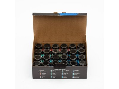 Zoom bild av Starbond Mica Pulver Pigment Set - Röd, Grön och Blå Palett - 24 x 10g Flaskor